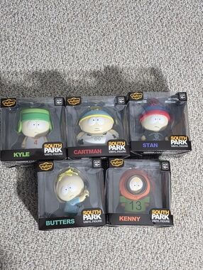 South Park Vinyl Figures - of 5 Cartman/Kenny/Stan/Kyle/Butters